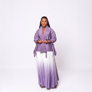 Miyake Nuova Collezione 2026, Set Due Pezzi da Donna, <span class=keywords><strong>Abbigliamento</strong></span> alla Moda, Top e Gonne Plissettate Casual, Vestiti Casual - Product Image 3
