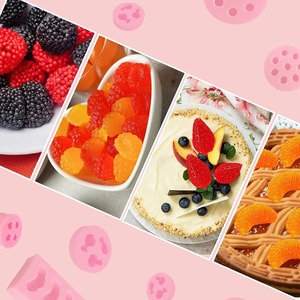 Molde de Silicona 3D con Forma de Fruta para Fudge, Fresa, Naranja, Piña, Frambuesa, Arándano, para Jabón, Dulces y Repostería - Product Image 5