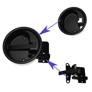 Assemblage de poignée intérieure de <span class=keywords><strong>porte</strong></span> de voiture de <span class=keywords><strong>camping</strong></span> de VR revêtement en poudre noire serrure antivol en alliage de zinc boulon de sécurité pièces de rechange automatiques - Product Image 3