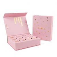 Crown Win Boîte de calendrier de l'Avent vierge personnalisable de 12 jours pour emballage de produits de beauté, maquillage et bijoux, en matériaux recyclés, écologique, avec éponge mystère