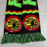 2026 Individuell Gestalteter Doppelseitiger Gestrickter Spandex-Jacquard-Schal mit Teamlogo für Sport, Fußball-Fans, Vereins-Slogans und Events