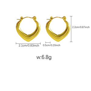 Orecchini idraulici eleganti alla moda Vintage, delicati e leggeri, in acciaio inossidabile, con placcatura in oro elegante, Design - Product Image 6