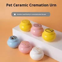 Urne funéraire en céramique pour chats et chiens, faite à la main, scellée, pour la collecte des cendres et des poils d'animaux, articles funéraires commémoratifs
