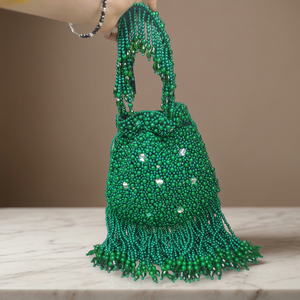 Sac à main pour femme en perles brodées faites à la main, style Potli, motif lune, étoile, scorpion, design de luxe, pour soirée - Product Image 2