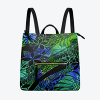 Sac à dos en PU tendance et décontracté avec motif tribal polynésien Elei, élégant et pratique, matériaux imperméables