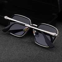 Lunettes de soleil carrées en métal avec logo personnalisé tendance Partagas, protection UV400, lunettes de soleil pour hommes