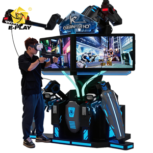เครื่องเล่นเกมอาร์เคด Eplay <span class=keywords><strong>VR</strong></span> 9D จำลองการยิงปืนเสมือนจริงกลางแจ้ง สำหรับสองคน  ทำจากไฟเบอร์กลาส เหมาะสำหรับสนามบินและในร่ม - Product Image 1