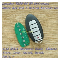 Lonsdor NS30-04 EN Kunci Pintar Universal 5 Tombol Tanpa Kunci