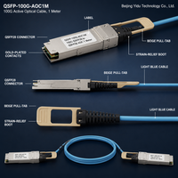 Kabel Optik Aktif Ciscos QSFP28 100G AOC1M 1m Kecepatan Tinggi Jarak Pendek Interkoneksi Pusat Data Garansi 1 Tahun Sambungan Langsung