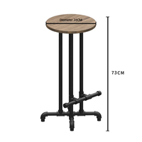 Bar de style industriel plomberie créative table et chaises en bois massif haute en bois massif