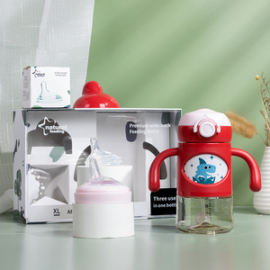 BPA Free botol air minum bayi, cangkir menyapih olahraga bernafas dengan sedotan 3 in 1 PPSU - Product Image 3