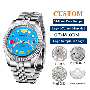 Relojes <span class=keywords><strong>Mod</strong></span> Azules con Logotipo Personalizado OEM para Hombre, con Mecanismo Mecánico Japonés NH35 y Resistencia al Agua de 100 m - Product Image 1
