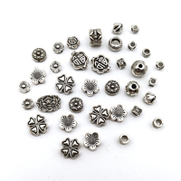 Perles tubulaires DIY personnalisées, Runes Viking, en alliage de zinc, Breloques intercalaires Hip Hop, Perles argentées pour la fabrication de bracelets, Vente en gros