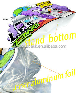 Bolsas de Mylar Personalizadas con Cierre Hermético Holográfico, Forma Irregular Especial de 3.5g, con Protección Infantil, Tacto Suave, UV Localizado y Troquelado - Product Image 2