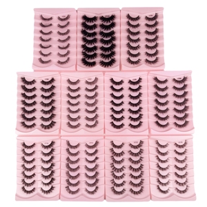 Cils en Faux Vison Effilés et Volumineux, 7 Paires de Faux Cils pour Maquillage, Extensions Réutilisables, Modèles Beauté, Vente en Gros, Cils Entiers - Product Image 1