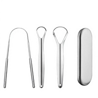 Grattoir à langue en acier inoxydable de haute qualité en forme de U, réutilisable, écologique, portable, couleur personnalisable, pour l'élimination des impuretés