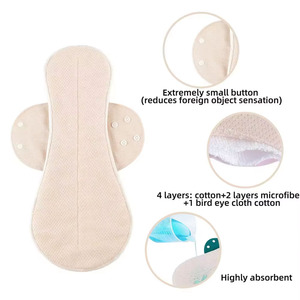 Serviettes hygiéniques lavables en coton pur super absorbantes pour femmes, lot de protège-slips et serviettes menstruelles - Product Image 4