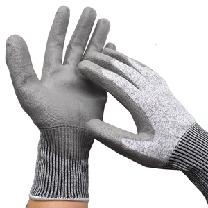 PU Coating Cut Resistant <strong>Gloves</strong> HPPE Knitted Level 5 Non Slip Safty Hand <strong>Gloves</strong> for Welders Construction <strong>Work</strong> Safeguard - Product Image 1