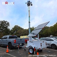 BIGLUX Trailer Pemantau CCTV Tenaga Surya Ramah Lingkungan dengan Panel Surya Bifasial Ganda dan Sistem Pengawasan Video Jarak Jauh