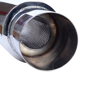 Silenciador Universal para Tubo de Escape de Automóvil, Acero Inoxidable Pulido, Entrada de 2.5 Pulgadas a Salida de 4 Pulgadas - Product Image 4