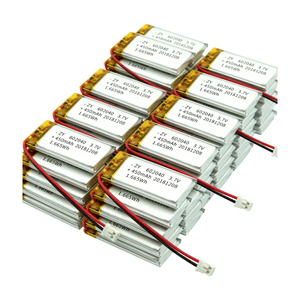 Baterías de Polímero de Litio Promocionales Modelo 602040 de 450 mAh y <span class=keywords><strong>3.7</strong></span> <span class=keywords><strong>V</strong></span> con Certificación KC para Electrodomésticos y Aspiradoras Robóticas - Product Image 1
