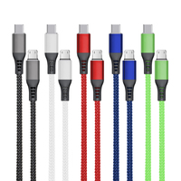 Vente chaude Durable 3ft 6ft Nylon Tressé USB 3A Câble de Charge de Téléphone Rapide Multi-Fonction USB C C Câbles de Données de Haute Qualité