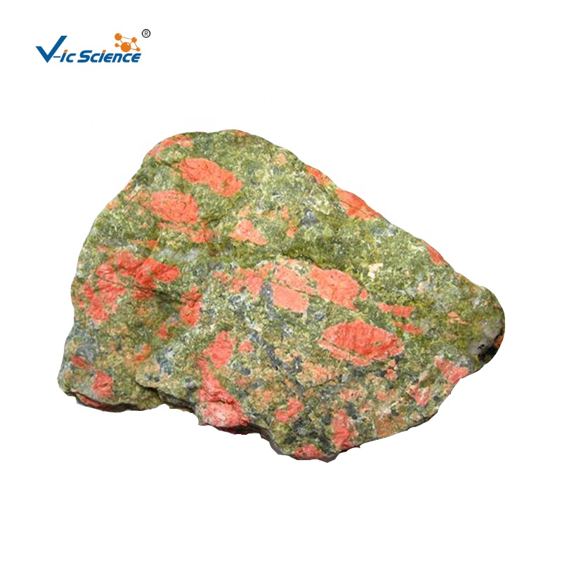 Природный эпидот, гранит, цветок, зеленый минеральный сырой гранит, рок образцы