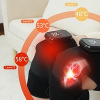 Masseur électrique pour les genoux, température réglable, compresse chaude, chauffe rapide en 10 secondes, tissu respirant à 5 couches, appareil rechargeable par USB