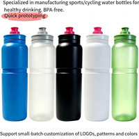 Bouteille d'eau en plastique personnalisée pour le sport, avec bec verseur à pression, durable, pour les activités de plein air, le camping, la randonnée longue distance