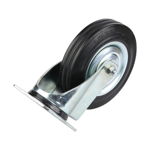 4-Zoll-Schwenkplattenrolle mit 4/5 Zoll schwarzem Gummi rad Stahl/PP-Kern Einstellbarer 100-mm-Industrierolle - Product Image 4