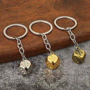 Porte-clés mousqueton Lucky <span class=keywords><strong>Punk</strong></span> Dice & Mahjong, style vintage, en alliage de zinc, personnalisé, style dessin animé - Product Image 1