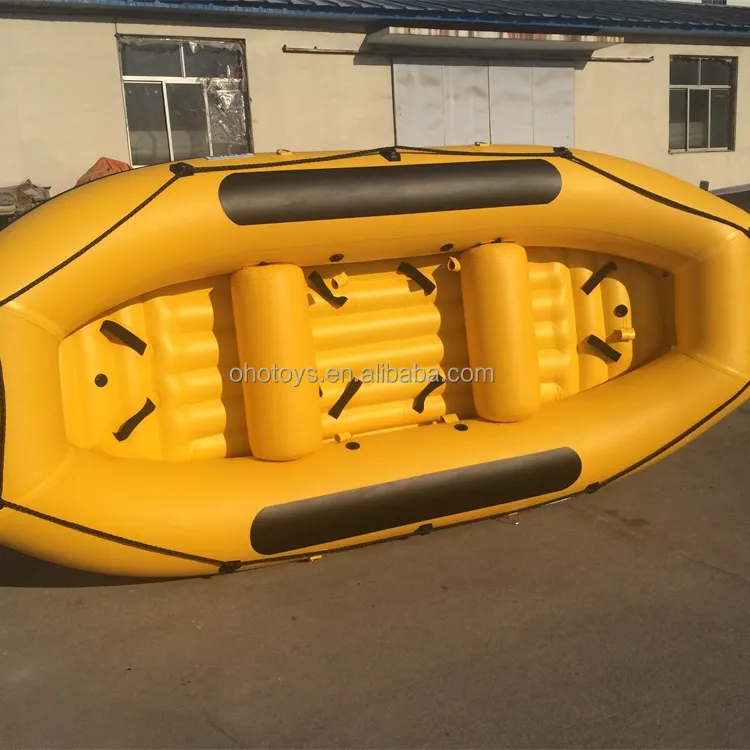 Water Sport 6 Person Inflatable River Rafting Boat Yellow Rescue Drifting Boat 5M 6M 7M Air Fishing Racing Boats for Sale