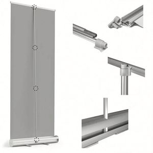 แบนเนอร์แบบพับเก็บได้, แบนเนอร์ม้วนเก็บได้, แบนเนอร์ป๊อปอัพพร้อมขาตั้ง, สำหรับงานวันเกิด, ธุรกิจ, งานอีเว้นท์, ป้ายโฆษณาส่งเสริมการขาย, พกพาสะดวก - Product Image 5