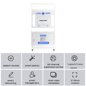 Logotipo personalizado Photobooth Autoservicio Fotomatón Boda Photobooth Impresión instantánea Fotomatón para eventos - Product Image 4