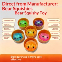 Jouet Squishy Ours en Caoutchouc à Rebond Rapide, Anti-Stress et Décompression, pour Enfants de 14 Ans et Plus, Vente en Gros Zhejiang