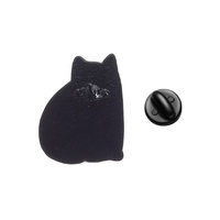 Broches en gros créatives et uniques en forme de chat, épingles en métal mignonnes et originales de style dessin animé, motifs de chats tigrés orange pour vêtements