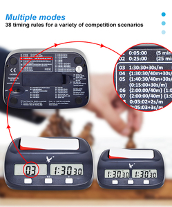 Orologio da <span class=keywords><strong>Scacchi</strong></span> Digitale Professionale Approvato FIDE LEAP KK9908, Timer da <span class=keywords><strong>Gioco</strong></span> con Conto alla Rovescia Multisegmento, Limitazione dei Passi, Ritardo, Design Accattivante, Blu - Product Image 2
