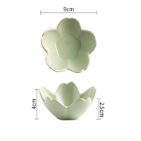 Plat à sauce en céramique en forme de fleur de cerisier, style japonais, petit bol à trempette, mini plat en porcelaine, plateau à bijoux
