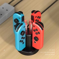 Base de Carga INNO 4 en 1 para Controles Joy-Con de DS-2 OLED con Puerto de Carga (Negra)