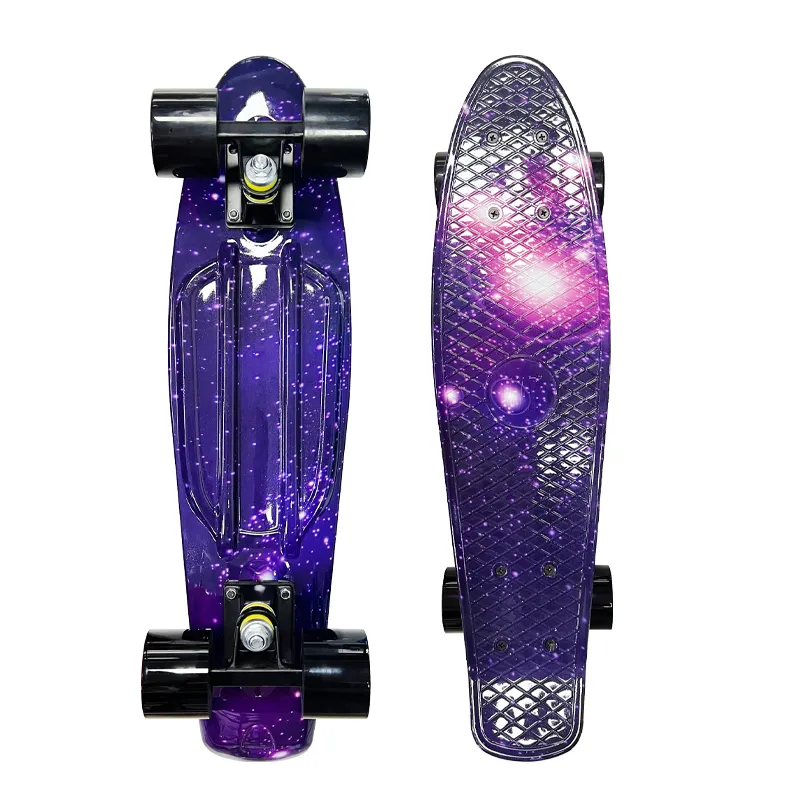 Factory Direct Sale 22 Inch Cruiser Board Plastic Skateboard Skate Board Kids Penny Board