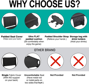 Mydays Tech เก้าอี้สนามกีฬามัลติฟังก์ชั่นตามหลักสรีรศาสตร์สะดวกสบายสะดวกสําหรับอัฒจันทร์ - Product Image 4