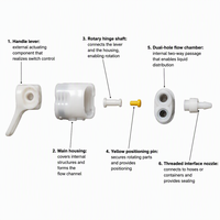 Adaptateur de pompe à vélo multi-usage avec levier de verrouillage, buse de gonflage, raccord fileté pour tuyau en plastique