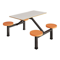 Table et chaises de salle à manger pour école, 4 places