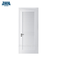 Porte à persiennes JHK-L01, style moderne, double battant, panneaux HDF, pour intérieur, buanderie, chambre, usage intérieur.