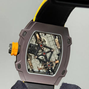 Montre-bracelet pour homme de luxe à tourbillon mécanique ultra-fin, édition limitée personnalisée, design raquette de <span class=keywords><strong>tennis</strong></span> 2704, données originales - Product Image 6