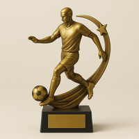 Trophée de football en résine personnalisé WeiVista, gravure personnalisée avec logo et nom pour la reconnaissance du football, événements d'équipe