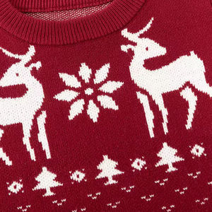 เสื้อไหมพรมเด็กผู้ชายผู้หญิงลายกวางการ์ตูนน่ารักสไตล์ยุโรปอเมริกัน ผ้าฝ้าย สำหรับเด็ก ฤดูใบไม้ผลิ ฤดูใบไม้ร่วง ลายแจ็คการ์ด - Product Image 4