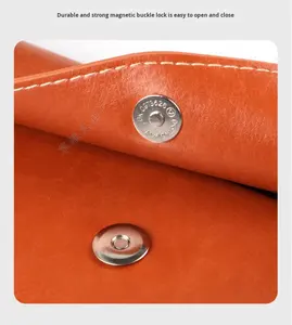 Organizador de Couro A4 Personalizado OEM Pasta Premium de Couro para Documentos Empresariais - Product Image 5