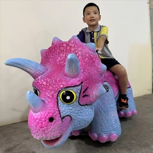 Vendita calda parco divertimenti <span class=keywords><strong>animali</strong></span> bambini bambini che camminano Animatronic batteria elettrica giostre dinosauro a gettoni per il centro commerciale - Product Image 4