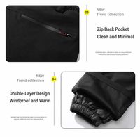 Pantalon d'hiver pour homme, 80% duvet de canard blanc, pantalon chaud noir coupe-vent, pantalon rembourré décontracté avec poches zippées